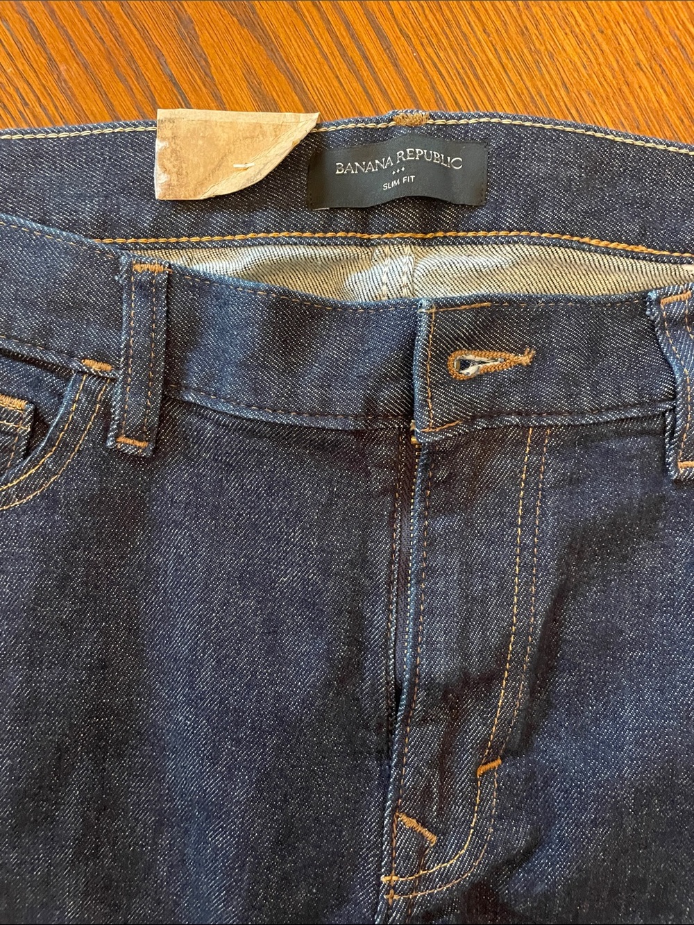 Banana Republic Slim Fit Men's Jeans - Dark Indigo with Contrast Stitching